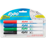 EXPO® Low-Odor Dry Erase Marker - Ultra Fine Point - Assorted - 4 Pack