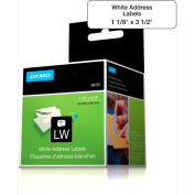 DYMO® LW Address Labels, 1 1/8" x 3 1/2", Black on White - Pkg Qty 10