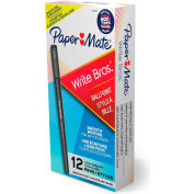 Paper Mate® Write Bros Ballpoint Stick Pen, Medium, Black Ink, Dozen
