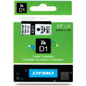 DYMO® D1 Standard Labels 1/4" Black on White