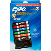 Sanford® Expo Low Odor Dry Erase Marker Organizer Kit, Chisel Tip, Assorted Ink, 6/Set