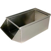Stackbin® Stainless Steel Stacking Hopper Front Container, 9"W x 18-3/4"D x 7-1/2"H