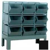 Global Industrial 7 Shelf Steel Shelving with (36) 4 H Plastic Shelf Bins,  Yellow, 36x12x39