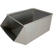 Stackbin&#174; Stainless Steel Stacking Hopper Front Container, 15&quot;W x 24&quot;D x 11&quot;H
