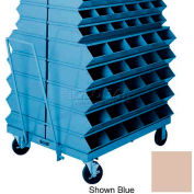 Stackbin® 3-22STBG Double Sided Mobile Truck for 37"W x 15-1/2"D x 6"H Sectional Bins, Beige