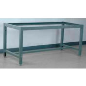 Stackbin 4-41005-BL Adjustable Height Box Tube Workbench Frame, 40"W X 27"D X 30-35"H, Blue
