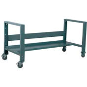 Stackbin 4-6WCONV-WB-BL Basic Mobile Frame W/Solid Bottom, 27"D X 76"H, Blue