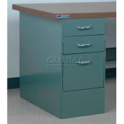 Stackbin 3 Drawer Pedestal # 4, 4-DCP21-16-BL , 15-1/2"W X 30"D X 30-1/4"H, Blue