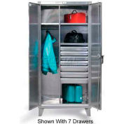 Strong Hold® Combination Cabinet 36-W-244-4DB-SS - Stainless Steel With 4 Drawers 36 x 24 x 78