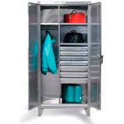 Strong Hold® Combination Cabinet 45-W-242-7DB-SS - Stainless Steel With 7 Drawers 48 x 24 x 66