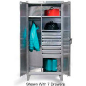 Strong Hold® Combination Cabinet 45-W-243-4DB-SS - Stainless Steel With 4 Drawers 48 x 24 x 66
