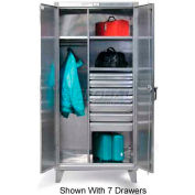 Strong Hold® Combination Cabinet 46-W-244-4DB-SS - Stainless Steel With 4 Drawers 48 x 24 x 78