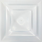 American Louver Fire Rated UL2043 White Cone Diffuser for 8" Duct, STR-C-8W-FR