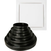 American Louver STR-PQ-W-NRD Plaque Diffuser Kit, White, Fits Multiple Neck Sizes