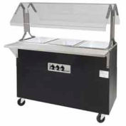 Portable Buffet Table, Electric, (4) 12" x 20" Wells, 120V, Solid Base