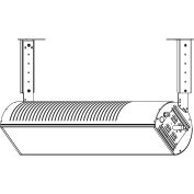 SunStar Wall/Ceiling Telescopic Mounting Bracket Kit for GLASS® Infrared Heaters 15"- 22" Space