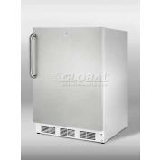 Summit AL750LCSS ADA Comp Built In Undercounter Refrigerator W/Lock 5.5 Cu. Ft. White/SS