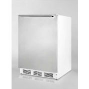 Summit AL750SSHH ADA Comp Freestanding Refrigerator 5.5 Cu. Ft. White/Stainless Steel