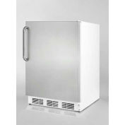 Summit AL750SSTB ADA Comp Freestanding Refrigerator 5.5 Cu. Ft. White/Stainless Steel