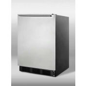 Summit AL752BSSHH ADA Comp Freestanding Refrigerator 5.5 Cu. Ft. Black/Stainless Steel