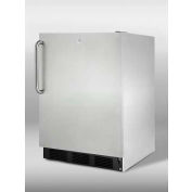 Summit AL752LBLCSS ADA Comp Built in Undercounter Refrigerator 5.5 Cu. Ft. Black/Stainless Steel