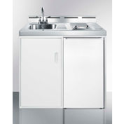 Summit C39ELAUTOGLASS - All-In-One Kitchen, Range, Refrigerator-Freezer, Sink