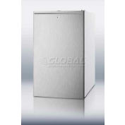Summit CM411LSSHH Counter Height Refrigerator-Freezer W/Lock 4.1 Cu. Ft. White/Stainless Steel