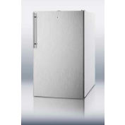 Summit CM411LSSHV Counter Height Refrigerator-Freezer W/Lock 4.1 Cu. Ft. White/Stainless Steel
