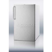 Summit CM411LSSTB Counter Height Refrigerator-Freezer W/Lock 4.1 Cu. Ft. White/Stainless Steel