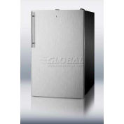 Summit CM421BLSSHV Counter Height Refrigerator-Freezer W/Lock 4.1 Cu. Ft. Stainless Steel