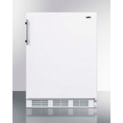 Summit-Freestanding Counter Height Refrigerator-Freezer, 5.1 Cu. Ft., 24" Wide