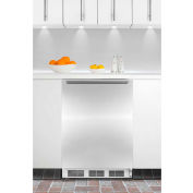 Summit CT66JBISSHH Built In Undercounter Refrigerator-Freezer 5.1 Cu. Ft. White/Stainless Steel