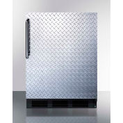 Summit FF63BDPL Freestanding Counter Height All Refrigerator 5.5 Cu. Ft. Black/Diamond Plate