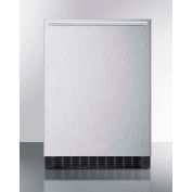 Summit FF64BXSSHH Undercounter Built In-Freestanding Refrigerator 4.6 Cu. Ft. Black/Stainless Steel