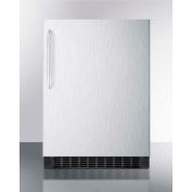 Summit FF64BXSSTB ADA Comp Built in Undercounter Refrigerator 4.6 Cu. Ft. Black/Stainless Steel