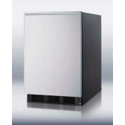 Summit FF6BBISSHH Built In Undercounter All Refrigerator 5.5 Cu. Ft. Black/Stainless Steel