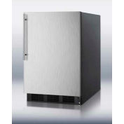 Summit FF6BBISSHV Built In Undercounter All Refrigerator 5.5 Cu. Ft. Black/Stainless Steel