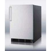 Summit FF6BBISSTB Built In Undercounter All Refrigerator 5.5 Cu. Ft. Black/Stainless Steel