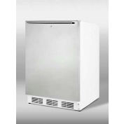 Summit FF6LSSHHADA ADA Comp Freestanding Refrigerator 5.5 Cu. Ft. White/Stainless Steel