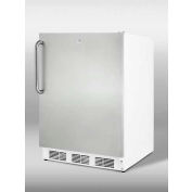 Summit FF6LSSTBADA ADA Comp Freestanding Refrigerator 5.5 Cu. Ft. White/Stainless Steel