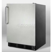 Summit FF7BSSTB Commercial Freestanding-Undercounter All Refrigerator 5.5 Cu. Ft. Black/SS
