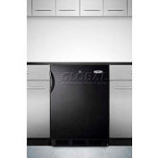 Summit FF7LBLBIADA ADA Comp Built In Undercounter All Refrigerator W/Lock 5.5 Cu. Ft. Black