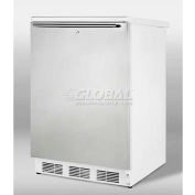 Summit FF7LSSHH Commercial Built In Undercounter Refrigerator W/Lock 5.5 Cu. Ft. White