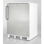 Summit FF7LSSTB Commercial Undercounter All Refrigerator 5.5 Cu. Ft. White