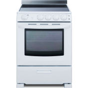 Summit REX2421WRT-Range, Electric, Smooth Top, 4 Burners, 2.9 Cu.Ft., White, 24.25" x 23.75" x 36.5"