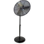 Twister 30" Oscillating Circulation Fan, Black TW30B-PRB, W/Black Round Pedestal, 115V, 9600 CFM
