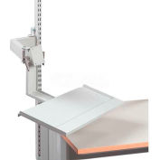 Treston Double Articulating Flat Screen LCD Monitor Arm, 4"W x 20"D, Gray