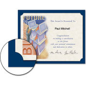 Southworth® Linen Certificate Holder, 9-1/2" x 12", Navy Blue, 10/Pack