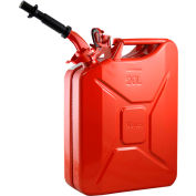 Wavian Jerry Can w/Spout & Spout Adapter, Red, 20 Liter/5 Gallon Capacity - 3009
