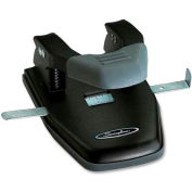 Swingline® Comfort Handle 2-Hole Punch, 1/4" Hole Size, 28 Sheets, Black/Gray